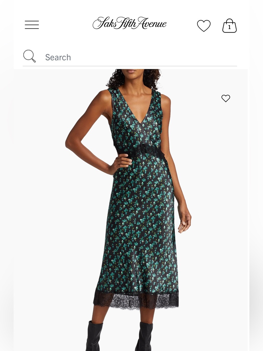 Rails Floral Lace Trim Midi Dress